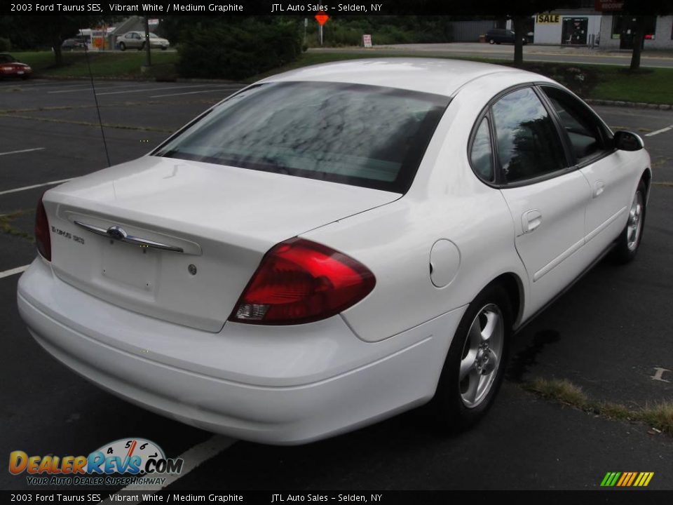 2003 Ford Taurus SES Vibrant White / Medium Graphite Photo #6