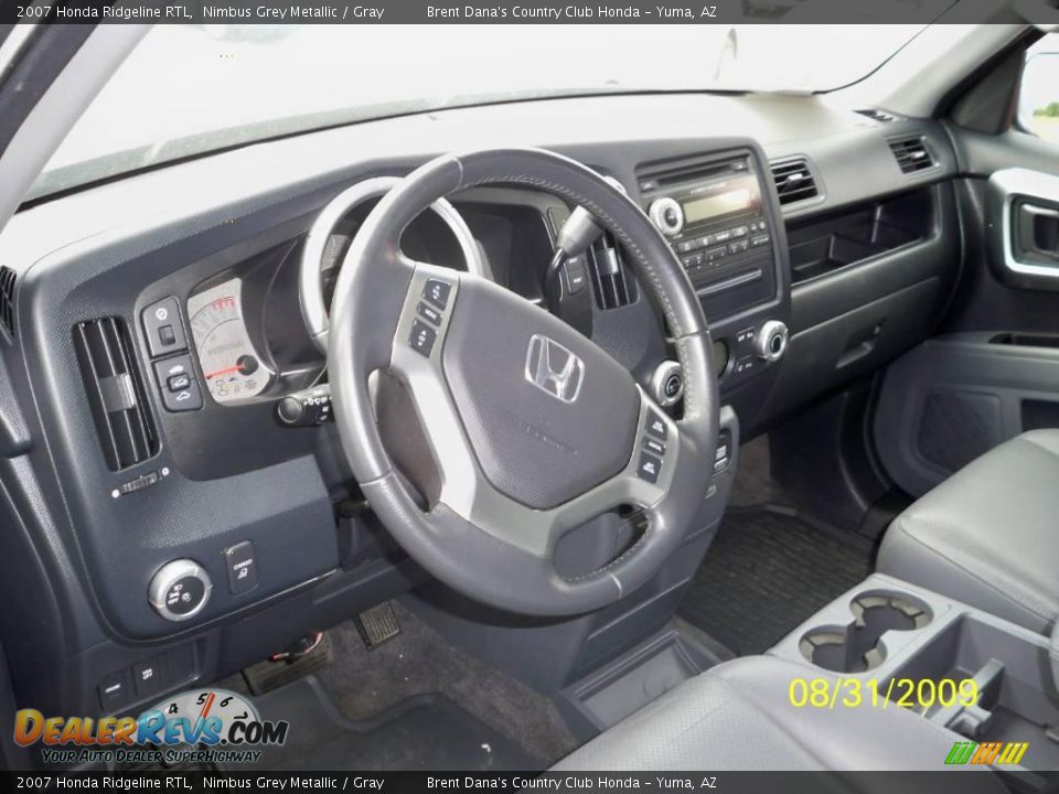 2007 Honda Ridgeline RTL Nimbus Grey Metallic / Gray Photo #11