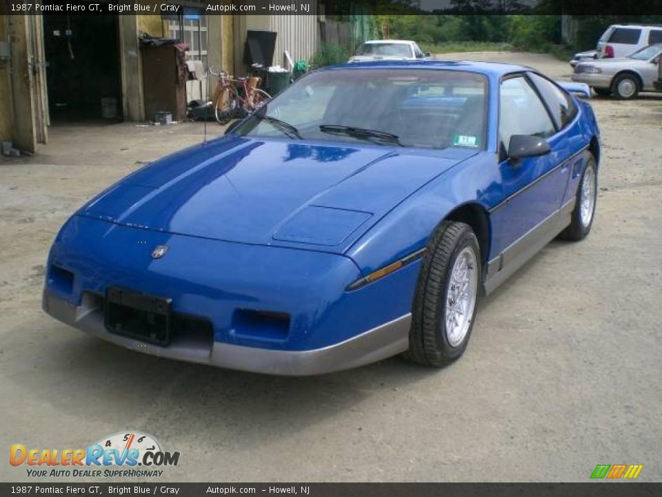 1987 Pontiac Fiero GT Bright Blue / Gray Photo #2