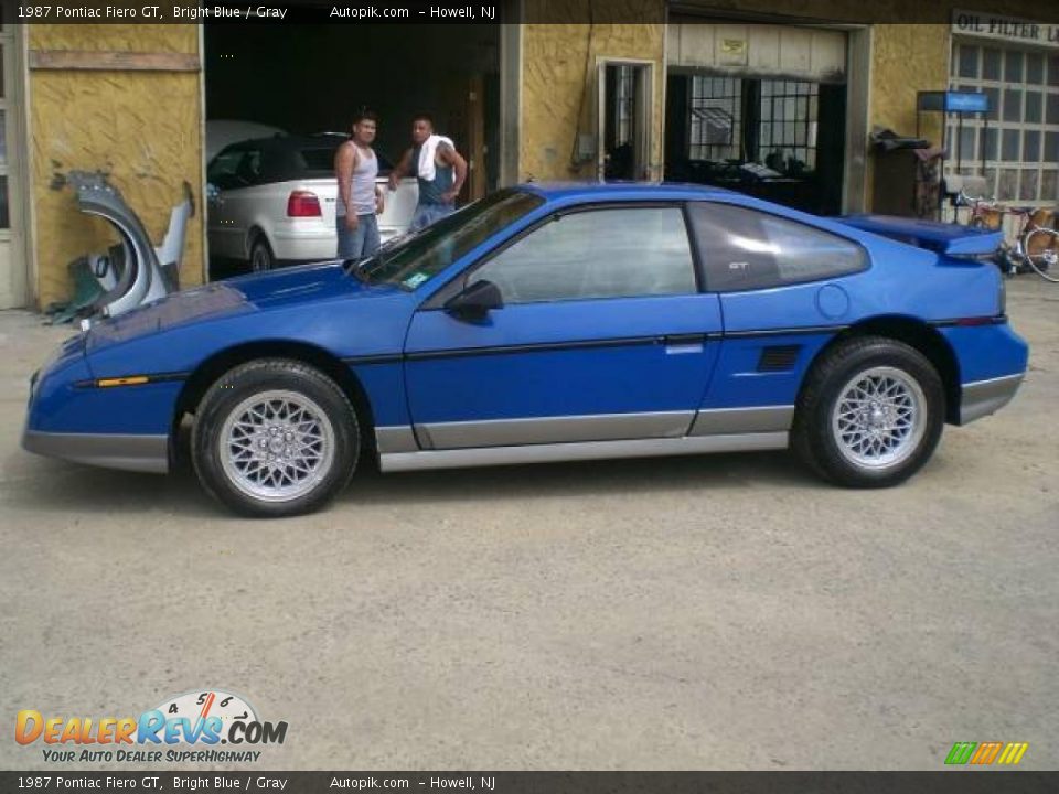 1987 Pontiac Fiero GT Bright Blue / Gray Photo #3