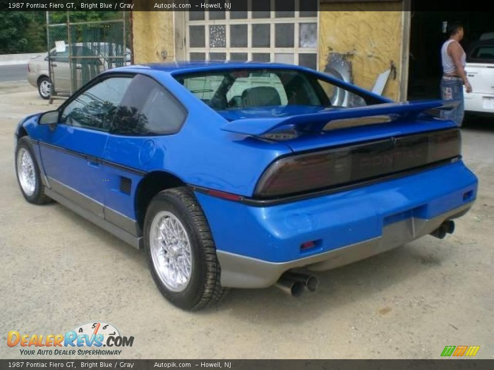 1987 Pontiac Fiero GT Bright Blue / Gray Photo #4