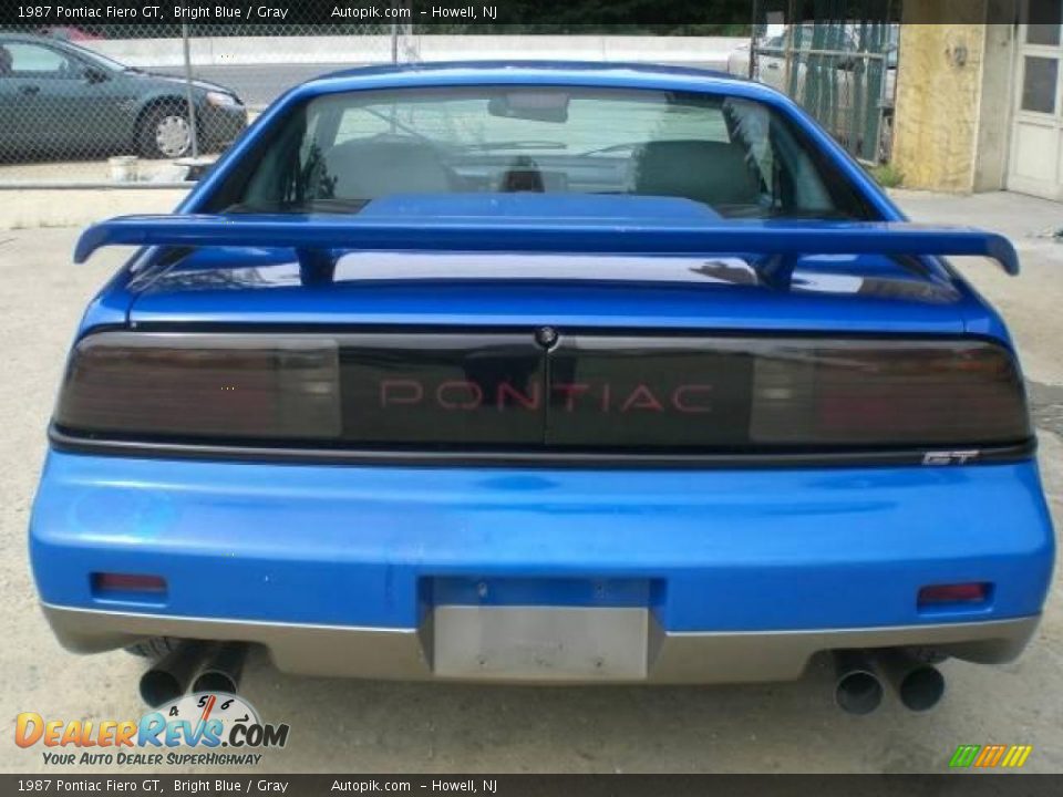 1987 Pontiac Fiero GT Bright Blue / Gray Photo #5