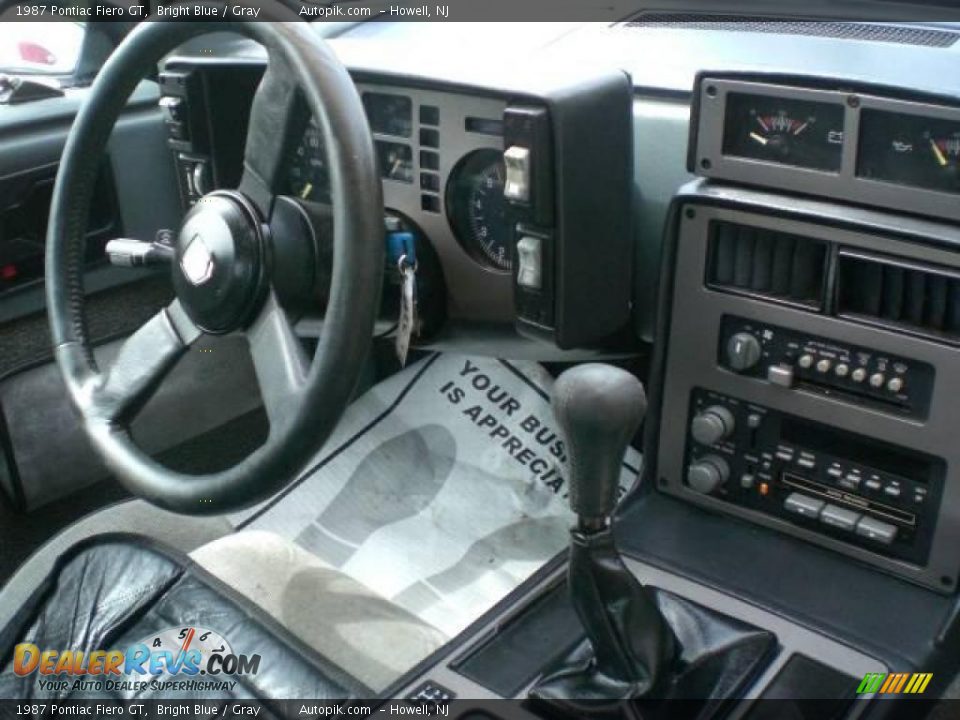 1987 Pontiac Fiero GT Bright Blue / Gray Photo #10