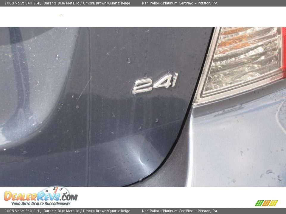 2008 Volvo S40 2.4i Barents Blue Metallic / Umbra Brown/Quartz Beige Photo #3