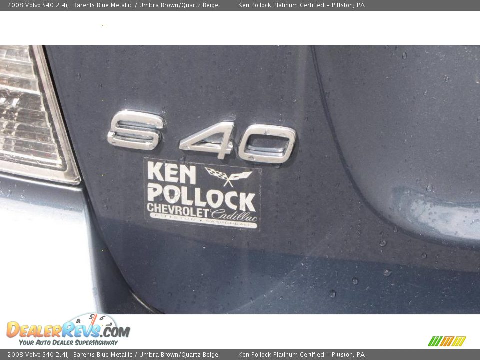 2008 Volvo S40 2.4i Barents Blue Metallic / Umbra Brown/Quartz Beige Photo #4