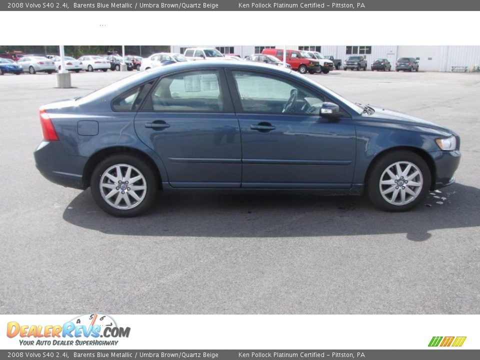 2008 Volvo S40 2.4i Barents Blue Metallic / Umbra Brown/Quartz Beige Photo #5