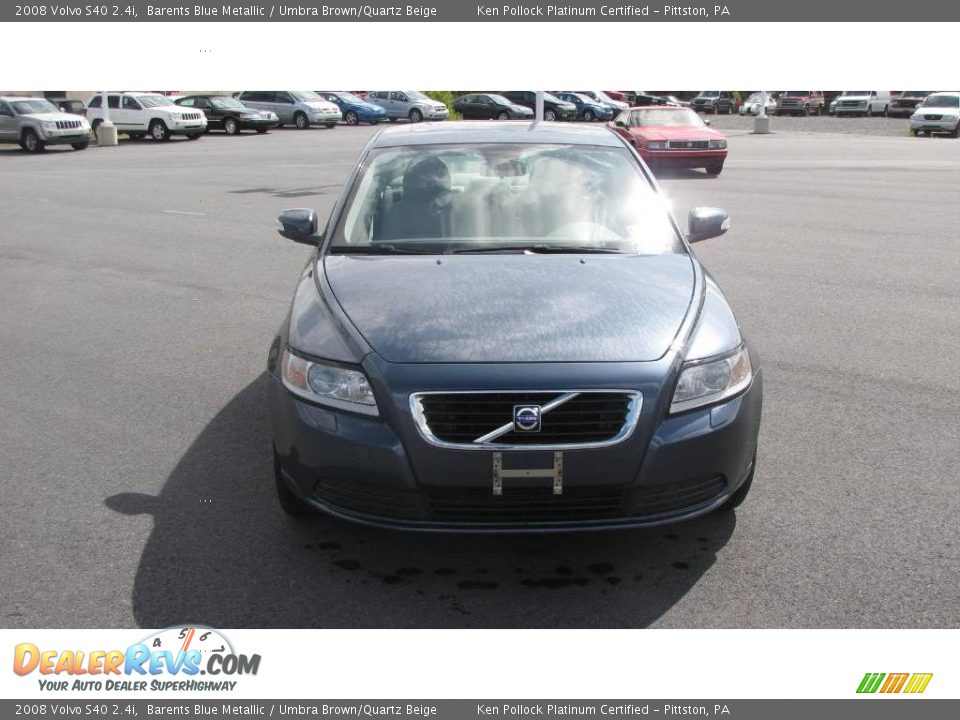 2008 Volvo S40 2.4i Barents Blue Metallic / Umbra Brown/Quartz Beige Photo #7