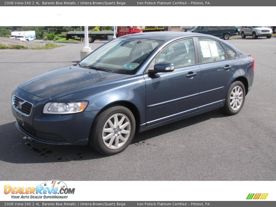 2008 Volvo S40 2.4i Barents Blue Metallic / Umbra Brown/Quartz Beige Photo #8