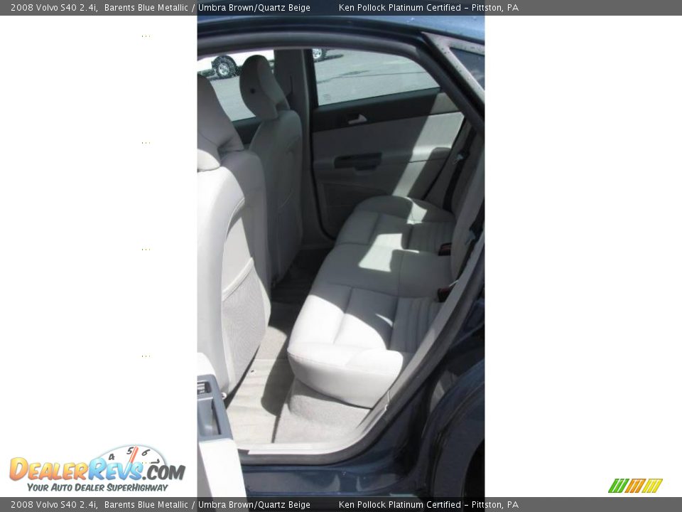 2008 Volvo S40 2.4i Barents Blue Metallic / Umbra Brown/Quartz Beige Photo #10