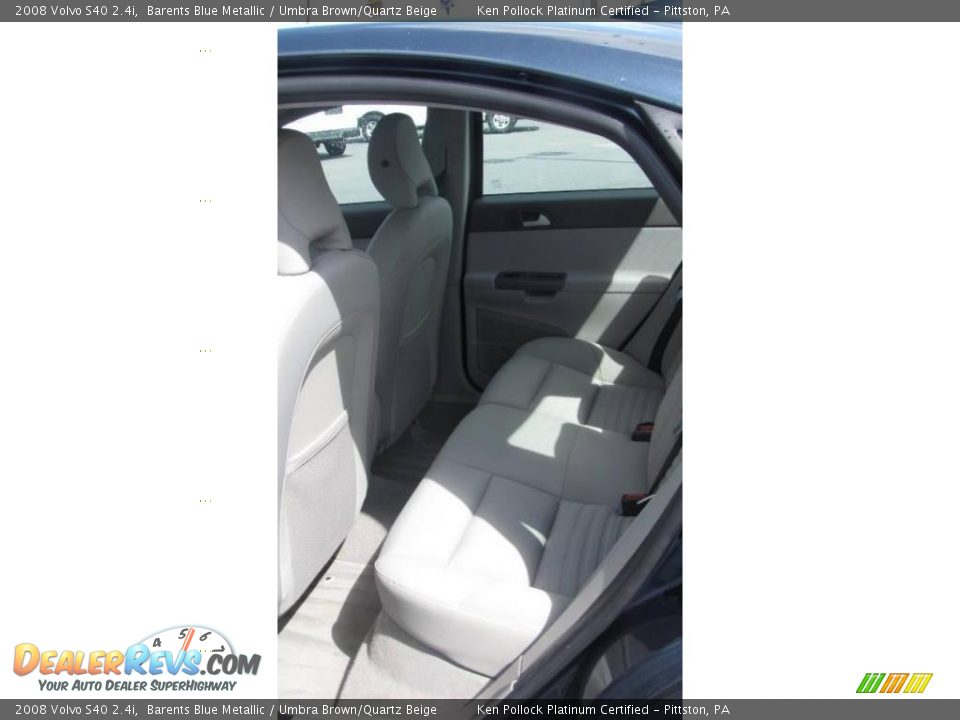 2008 Volvo S40 2.4i Barents Blue Metallic / Umbra Brown/Quartz Beige Photo #11