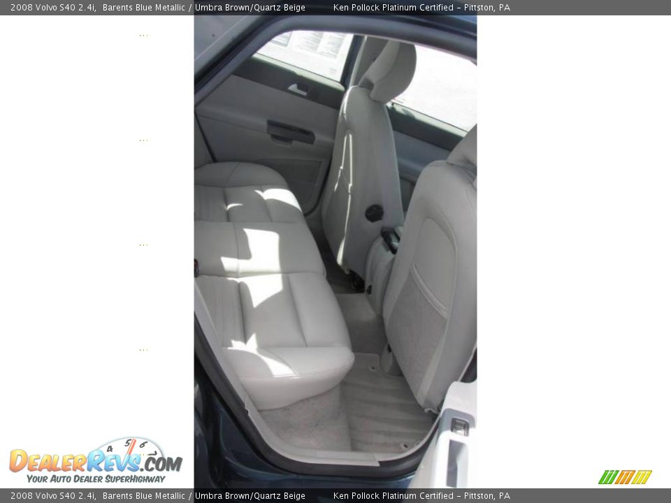 2008 Volvo S40 2.4i Barents Blue Metallic / Umbra Brown/Quartz Beige Photo #12