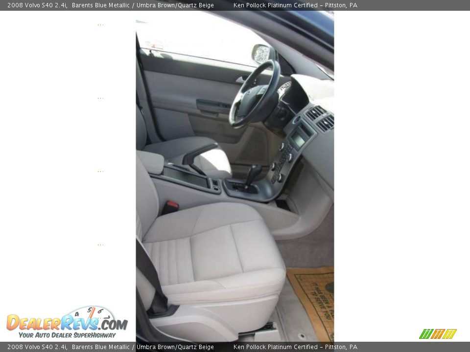 2008 Volvo S40 2.4i Barents Blue Metallic / Umbra Brown/Quartz Beige Photo #14