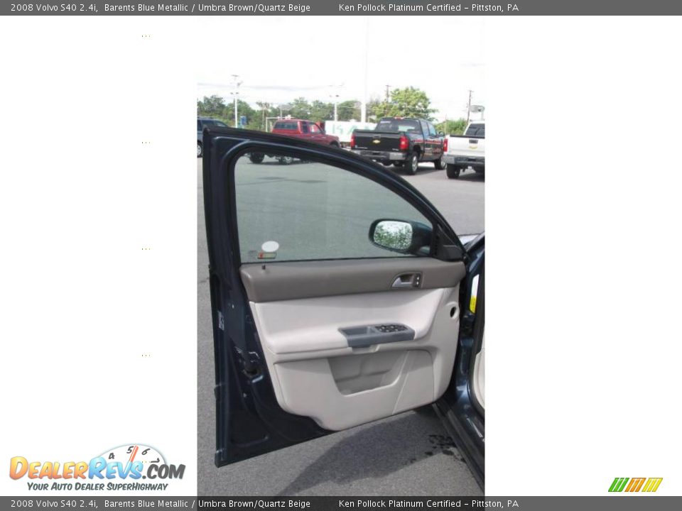 2008 Volvo S40 2.4i Barents Blue Metallic / Umbra Brown/Quartz Beige Photo #15