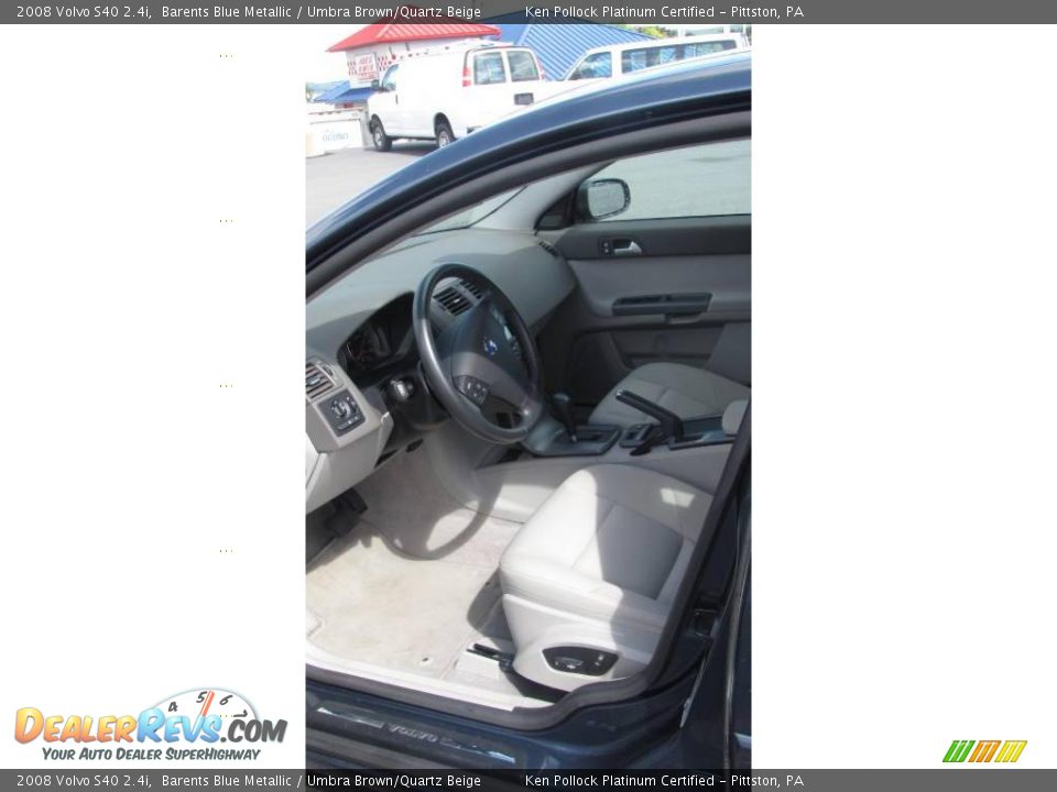 2008 Volvo S40 2.4i Barents Blue Metallic / Umbra Brown/Quartz Beige Photo #16