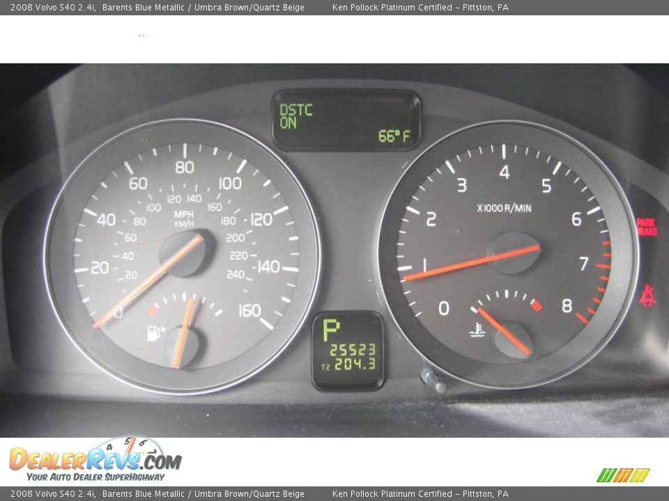 2008 Volvo S40 2.4i Barents Blue Metallic / Umbra Brown/Quartz Beige Photo #17