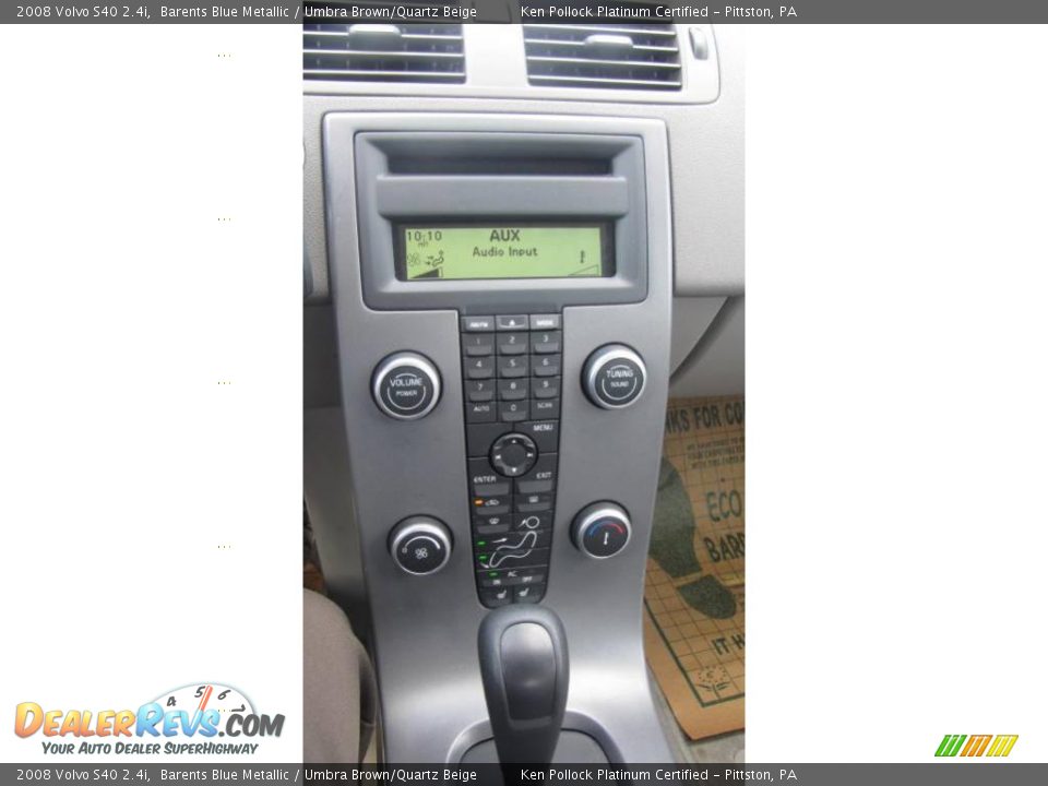2008 Volvo S40 2.4i Barents Blue Metallic / Umbra Brown/Quartz Beige Photo #18