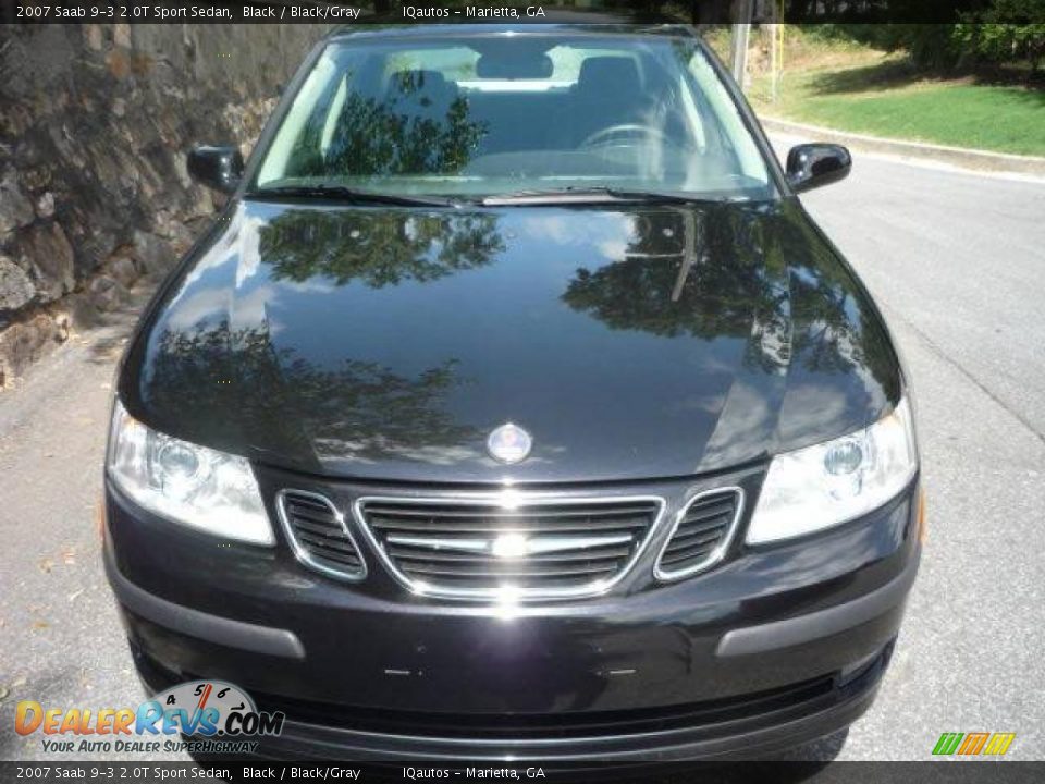 2007 Saab 9-3 2.0T Sport Sedan Black / Black/Gray Photo #5