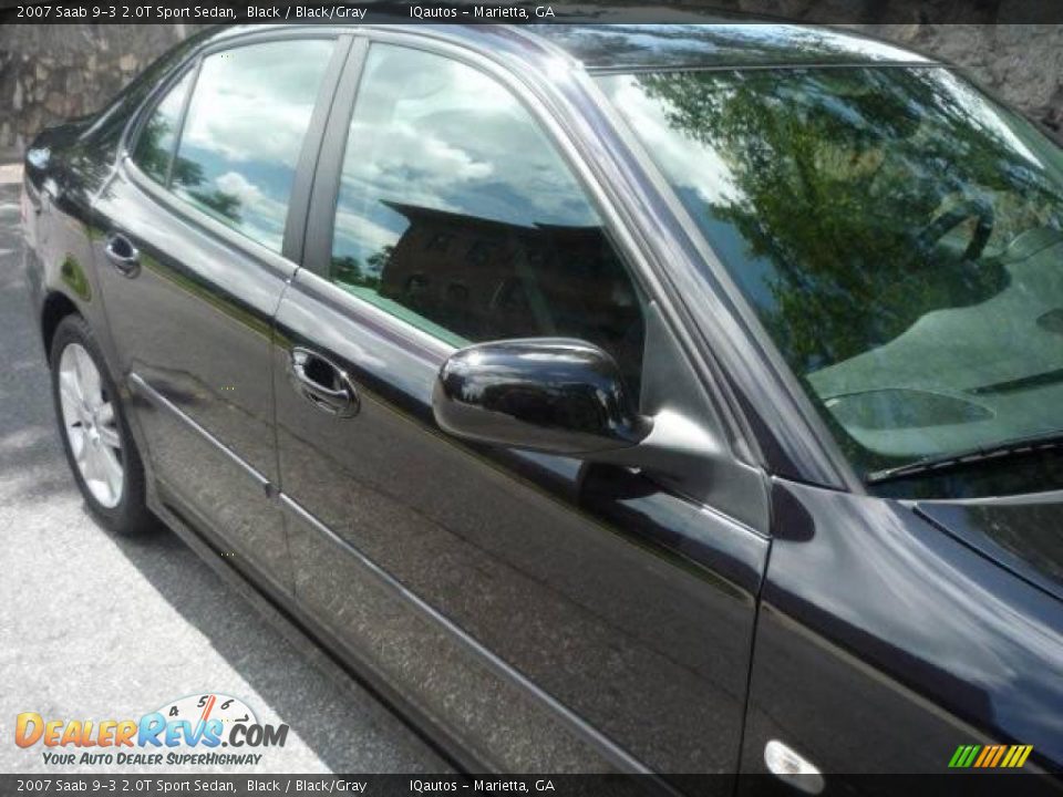 2007 Saab 9-3 2.0T Sport Sedan Black / Black/Gray Photo #11