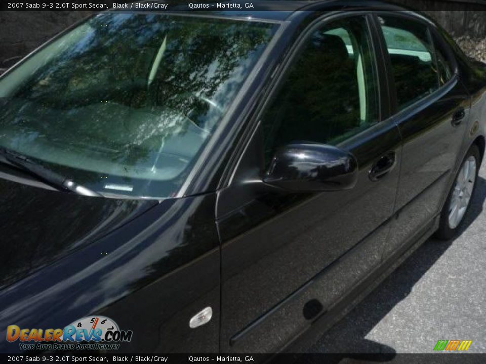 2007 Saab 9-3 2.0T Sport Sedan Black / Black/Gray Photo #12