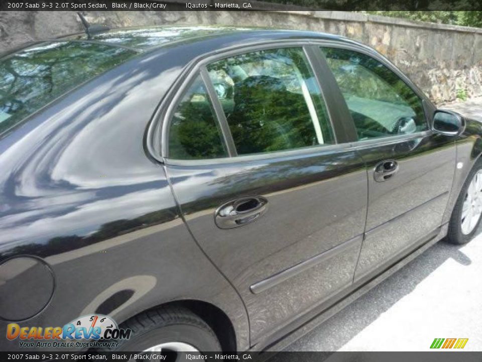 2007 Saab 9-3 2.0T Sport Sedan Black / Black/Gray Photo #13