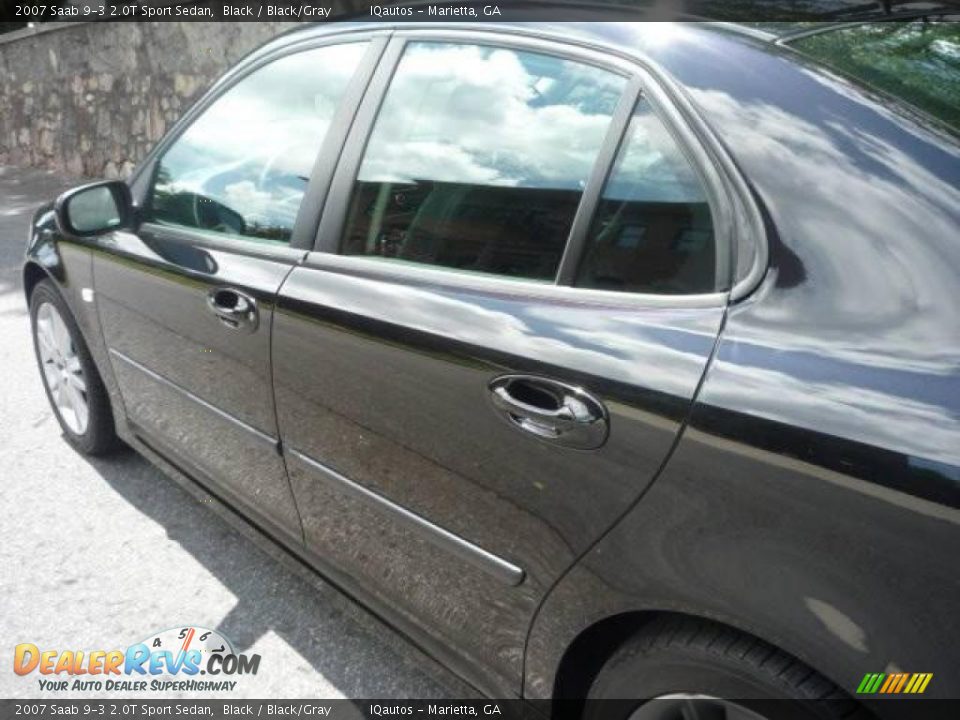 2007 Saab 9-3 2.0T Sport Sedan Black / Black/Gray Photo #14