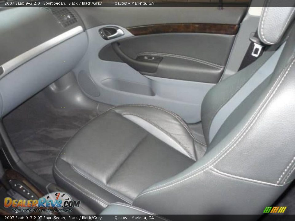 2007 Saab 9-3 2.0T Sport Sedan Black / Black/Gray Photo #18