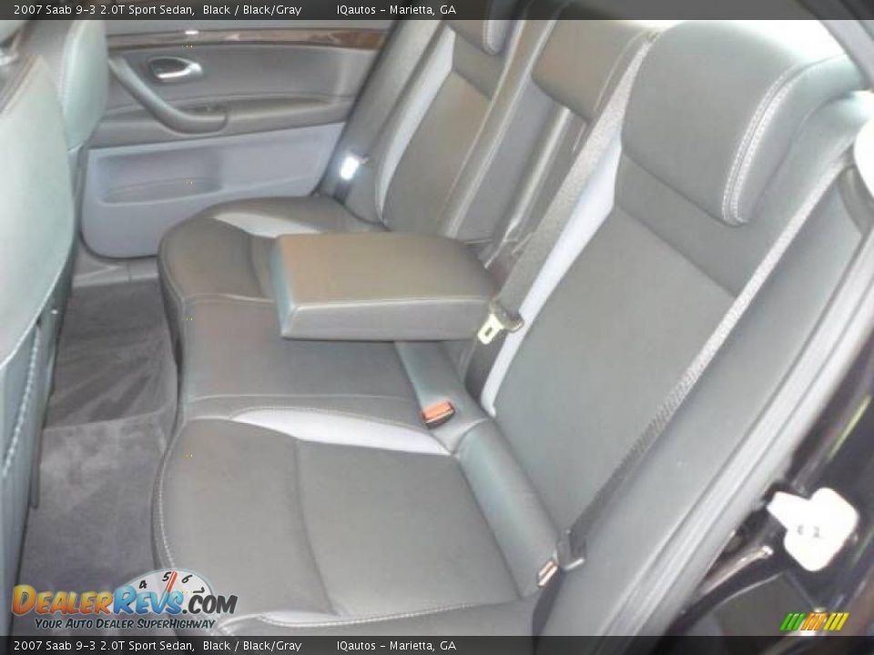 2007 Saab 9-3 2.0T Sport Sedan Black / Black/Gray Photo #23