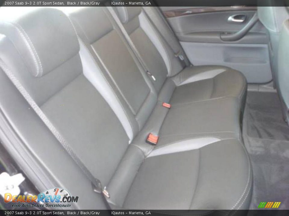 2007 Saab 9-3 2.0T Sport Sedan Black / Black/Gray Photo #24