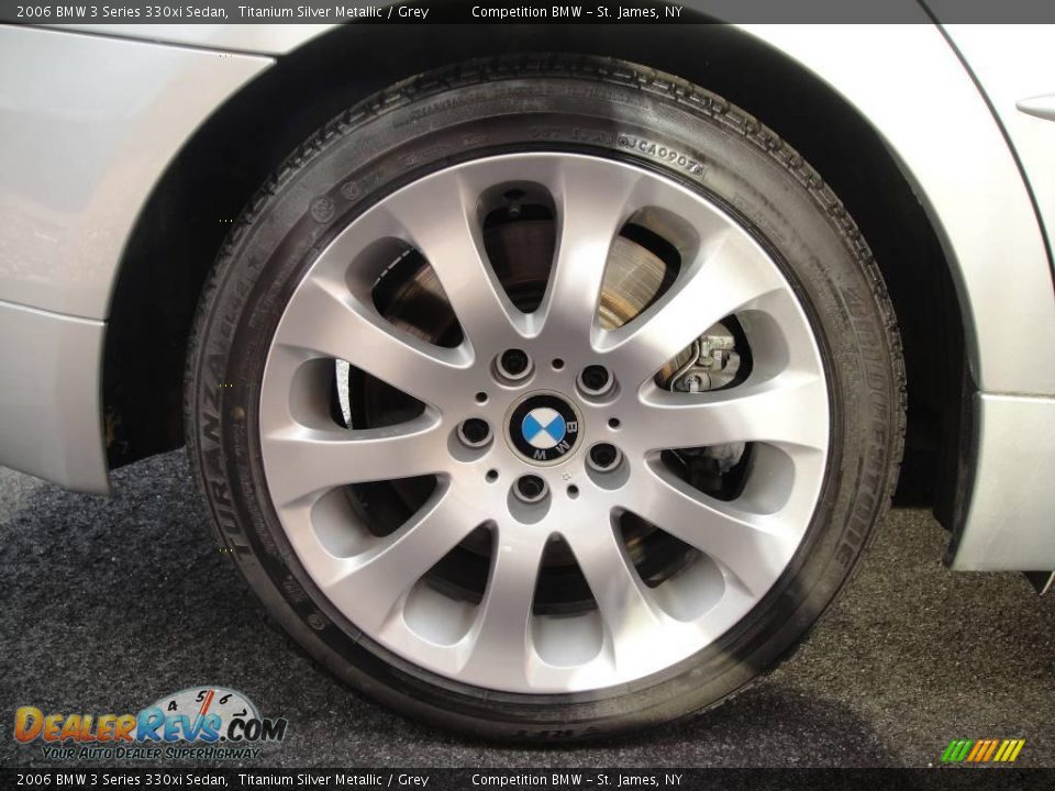 2006 BMW 3 Series 330xi Sedan Titanium Silver Metallic / Grey Photo #7