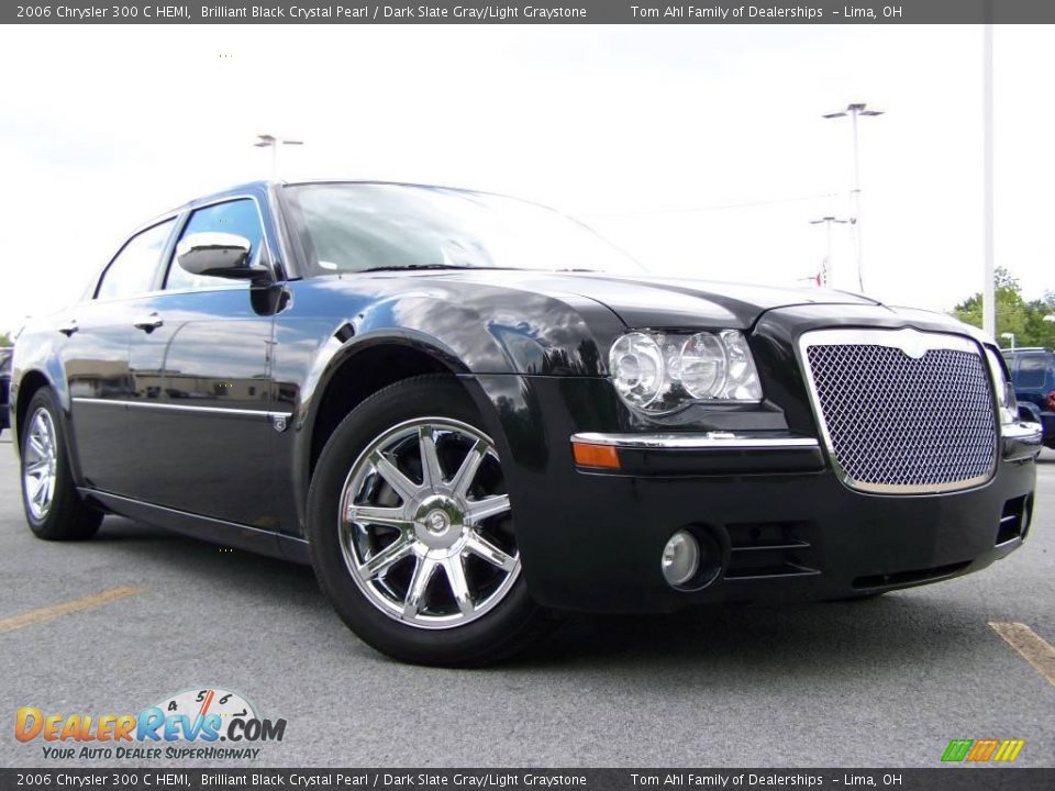 2006 Chrysler 300 C HEMI Brilliant Black Crystal Pearl / Dark Slate Gray/Light Graystone Photo #1