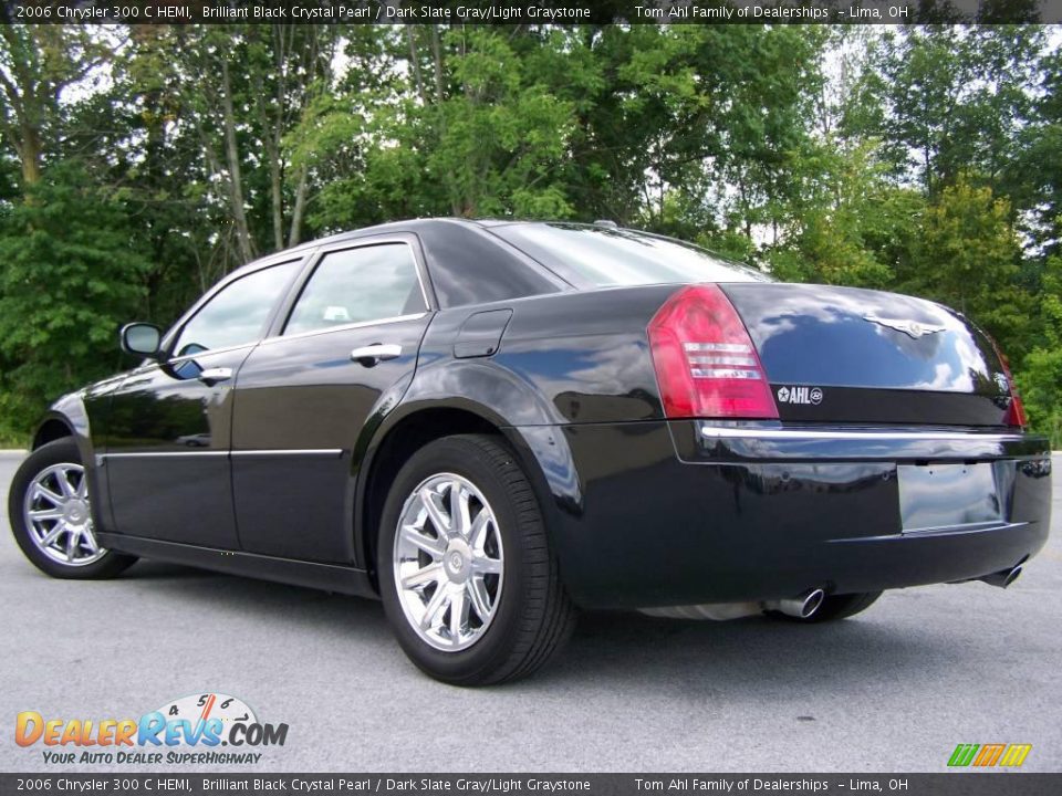 2006 Chrysler 300 C HEMI Brilliant Black Crystal Pearl / Dark Slate Gray/Light Graystone Photo #4
