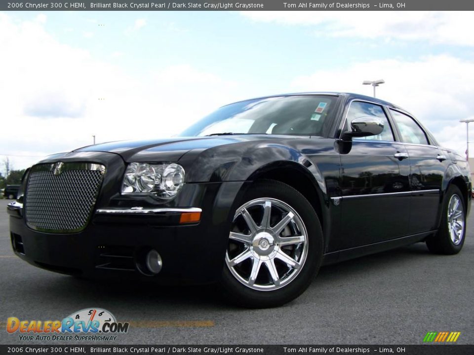 2006 Chrysler 300 C HEMI Brilliant Black Crystal Pearl / Dark Slate Gray/Light Graystone Photo #5