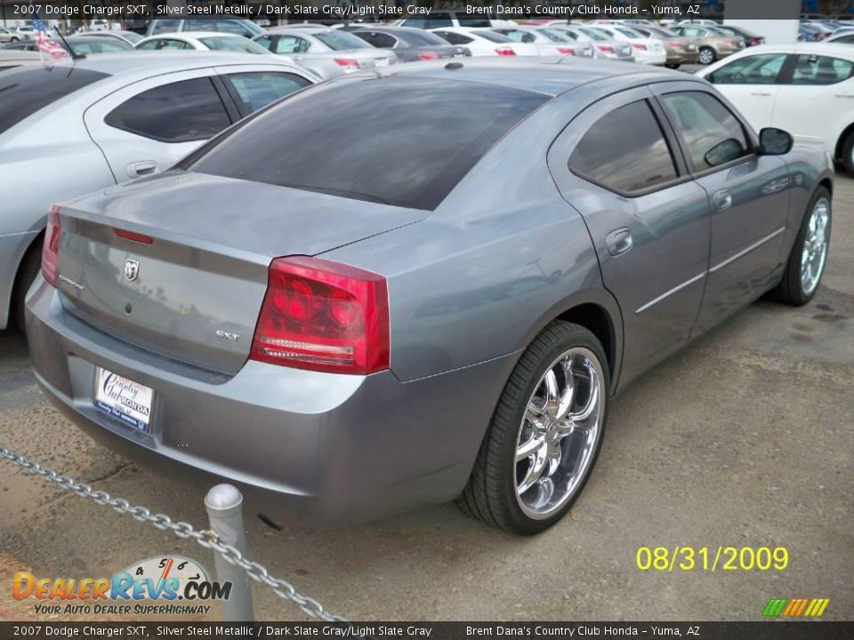 2007 Dodge Charger SXT Silver Steel Metallic / Dark Slate Gray/Light Slate Gray Photo #3