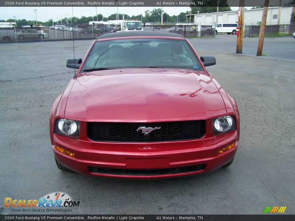 2006 Ford Mustang V6 Premium Convertible Redfire Metallic / Light Graphite Photo #2