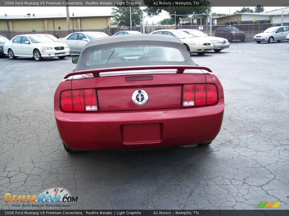 2006 Ford Mustang V6 Premium Convertible Redfire Metallic / Light Graphite Photo #4