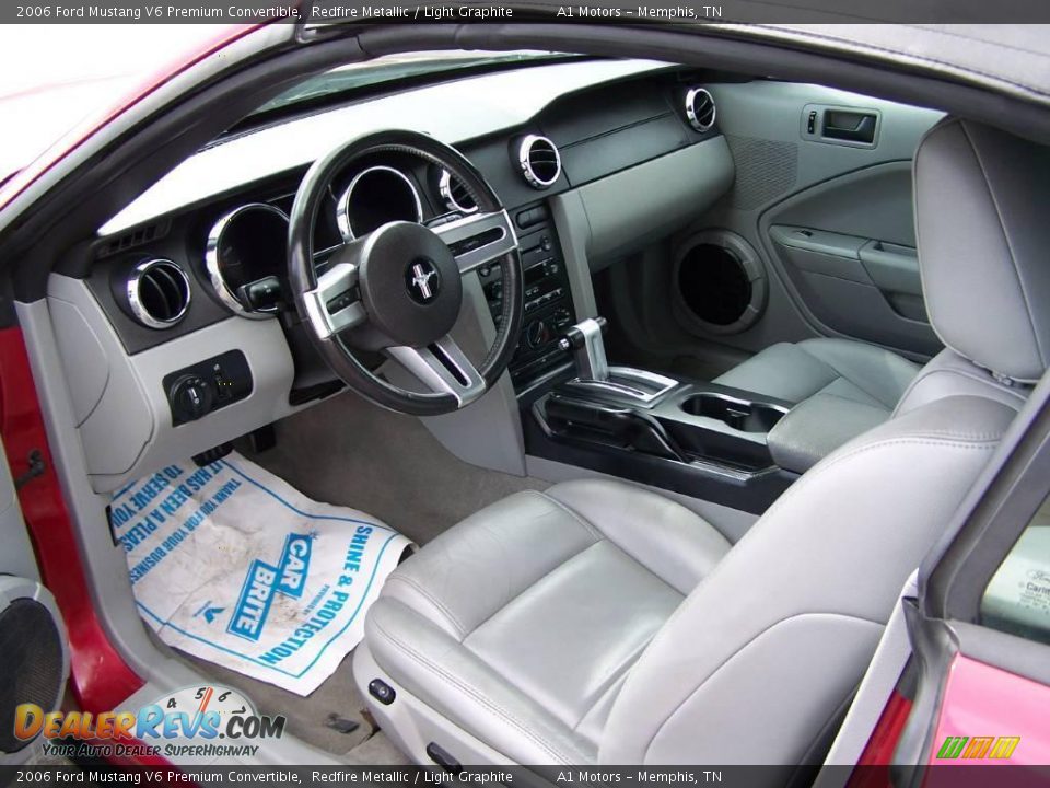 2006 Ford Mustang V6 Premium Convertible Redfire Metallic / Light Graphite Photo #6