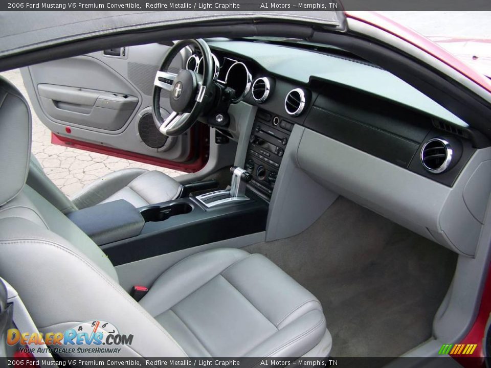 2006 Ford Mustang V6 Premium Convertible Redfire Metallic / Light Graphite Photo #7