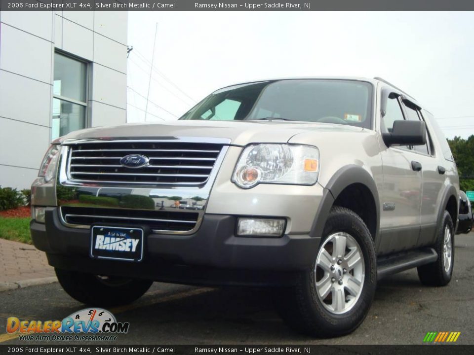 2006 Ford Explorer XLT 4x4 Silver Birch Metallic / Camel Photo #1