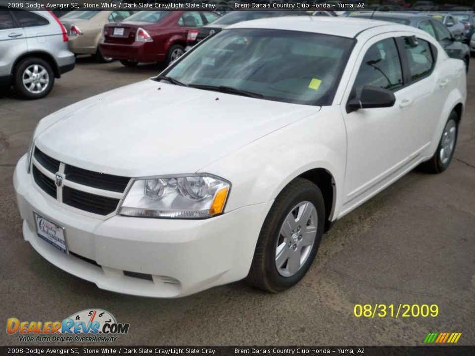2008 Dodge Avenger SE Stone White / Dark Slate Gray/Light Slate Gray Photo #1