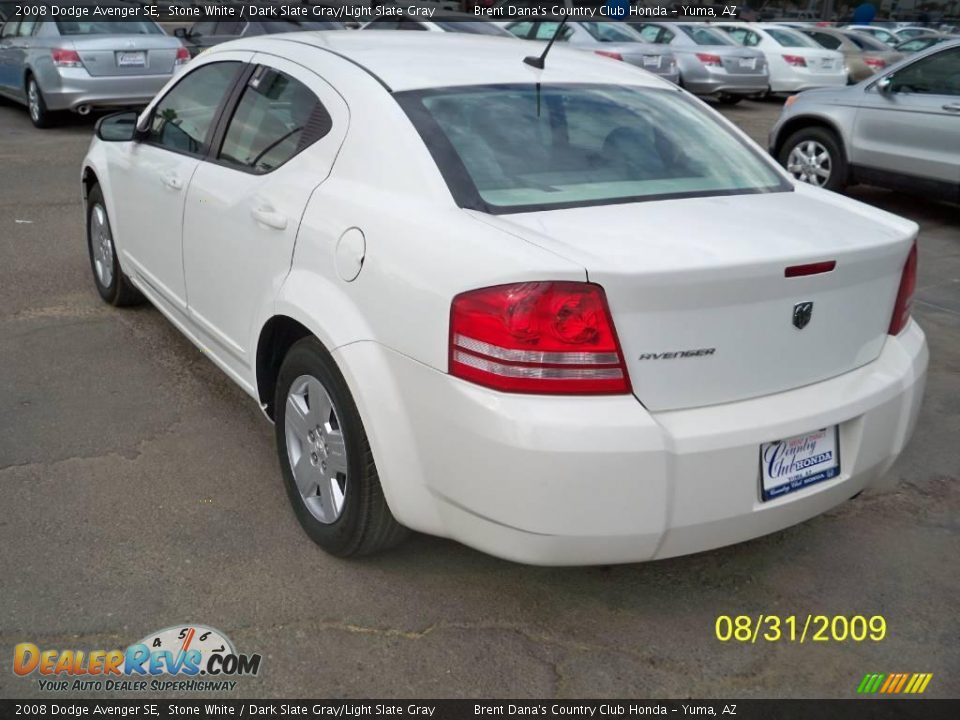 2008 Dodge Avenger SE Stone White / Dark Slate Gray/Light Slate Gray Photo #2