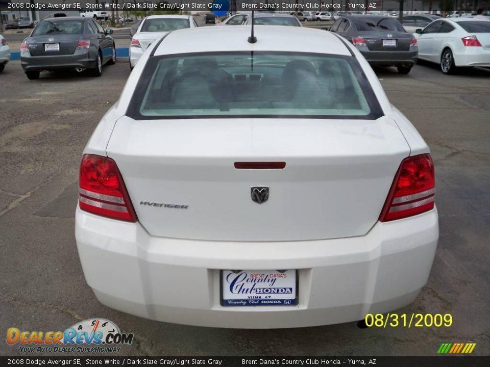 2008 Dodge Avenger SE Stone White / Dark Slate Gray/Light Slate Gray Photo #5