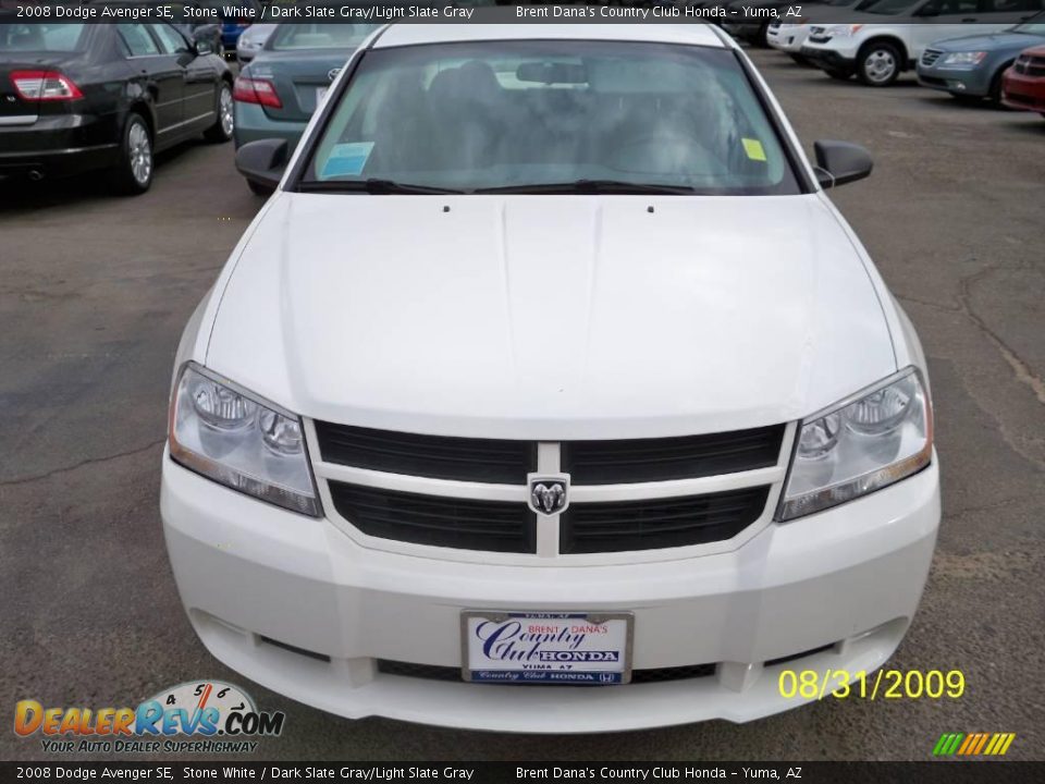 2008 Dodge Avenger SE Stone White / Dark Slate Gray/Light Slate Gray Photo #6