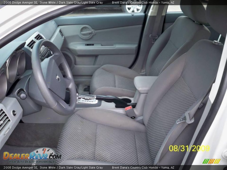 2008 Dodge Avenger SE Stone White / Dark Slate Gray/Light Slate Gray Photo #8