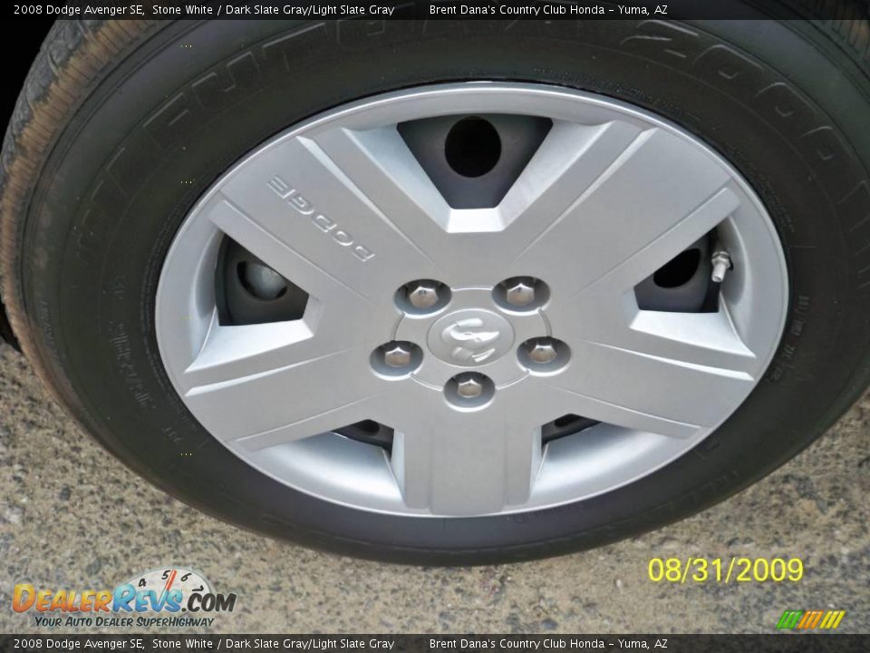 2008 Dodge Avenger SE Stone White / Dark Slate Gray/Light Slate Gray Photo #12