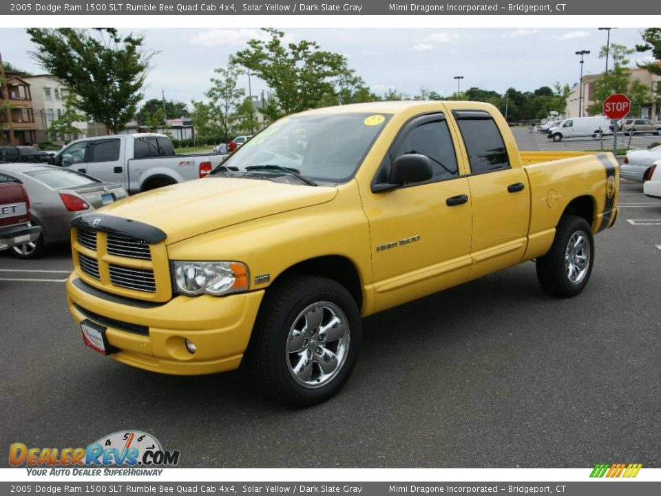 2005 Dodge Ram 1500 SLT Rumble Bee Quad Cab 4x4 Solar Yellow / Dark Slate Gray Photo #1