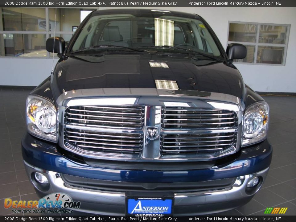2008 Dodge Ram 1500 Big Horn Edition Quad Cab 4x4 Patriot Blue Pearl / Medium Slate Gray Photo #2