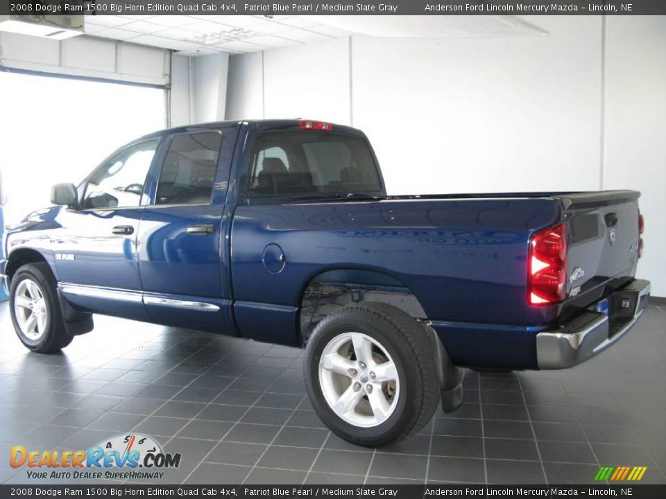 2008 Dodge Ram 1500 Big Horn Edition Quad Cab 4x4 Patriot Blue Pearl / Medium Slate Gray Photo #5
