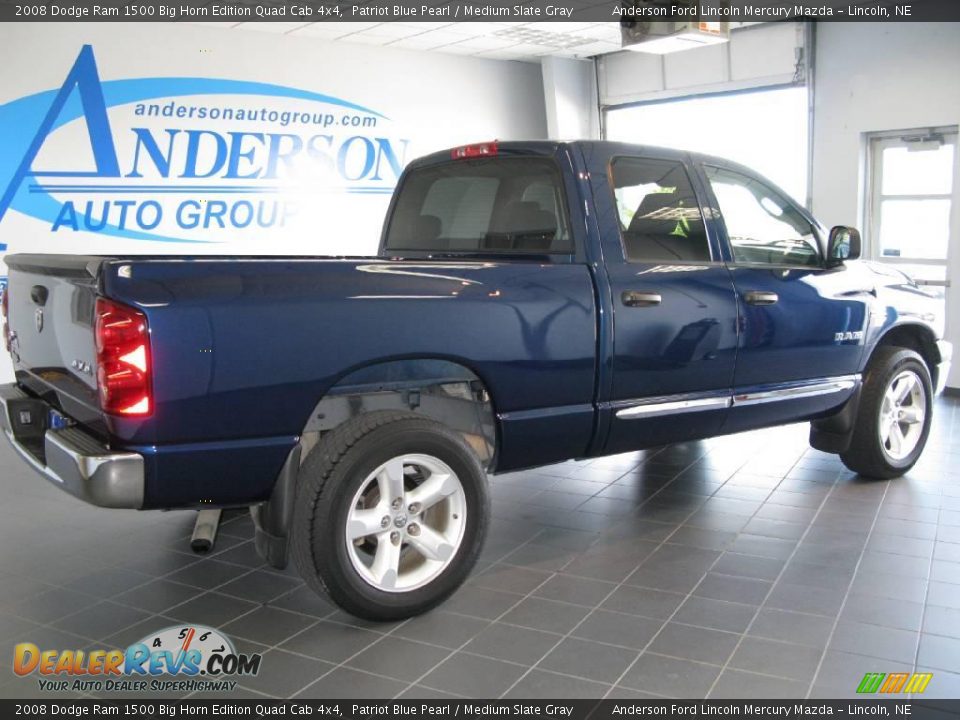 2008 Dodge Ram 1500 Big Horn Edition Quad Cab 4x4 Patriot Blue Pearl / Medium Slate Gray Photo #7