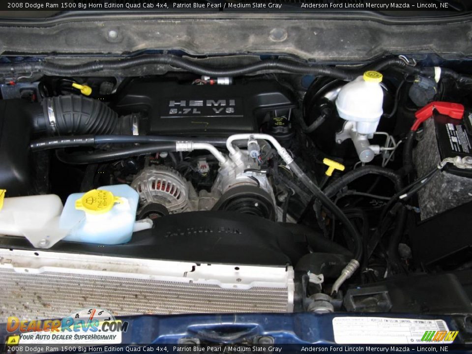 2008 Dodge Ram 1500 Big Horn Edition Quad Cab 4x4 Patriot Blue Pearl / Medium Slate Gray Photo #9