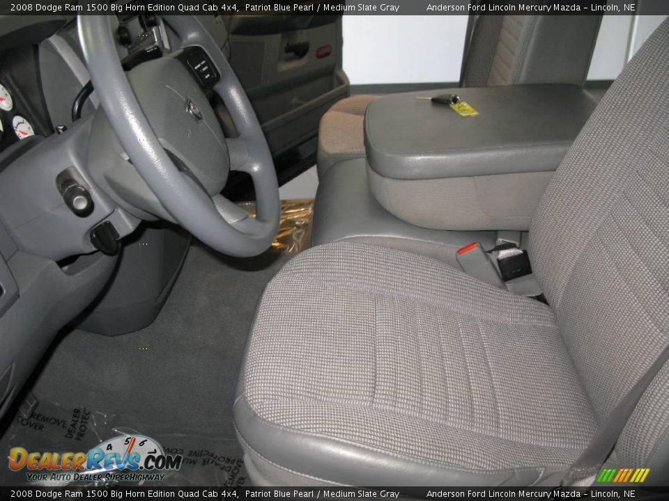 2008 Dodge Ram 1500 Big Horn Edition Quad Cab 4x4 Patriot Blue Pearl / Medium Slate Gray Photo #10
